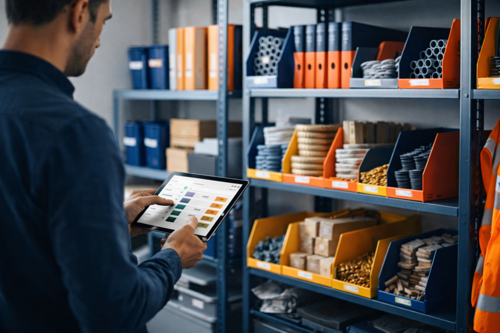 SSistema de control de materiales en obra con seguimiento digital por cuadrilla y organización de inventario