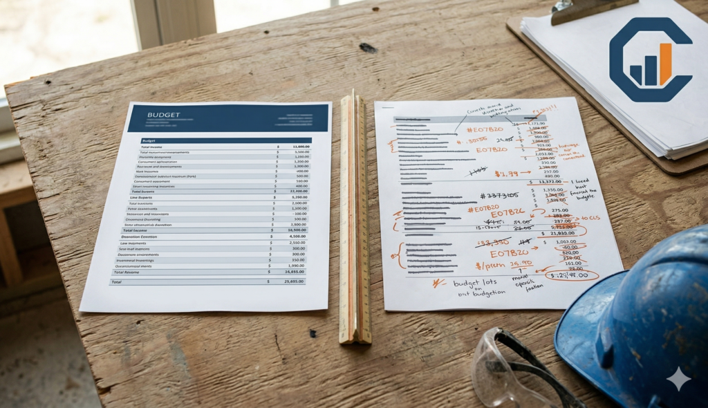 Comparación entre presupuesto de obra preciso y presupuesto deficiente en construcción